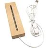 Tiardey Base per Display con luci a LED rettangolari in Legno di Supporto per Base Illuminato in Legno di Cristallo - Luce Bianca