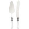 Bugatti ALC1M-N4220/21 Aladdin - Servizio per Torta Composto da 2 Pezzi, ABS/Acciaio, Dimensioni: 30,5 x 14 x 3 cm, Colore: Bianco