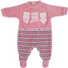 Fs - Baby TUTINA NEONATO CINIGLIA MANICA LUNGA ORSETTO ROSA ANTICO