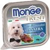 MONGE Fresh - Patè e Bocconcini con Anatra per Cani 32 scatolette da 100 G