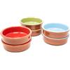 ToCi Set di 6 casseruole colorate | Ciotola casseruola da 175 ml | Piatti da dessert mediterranei in argilla della Spagna