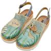 DOGO Akita, Sandalo con Zeppa Donna, Multicolor, 36 EU
