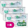 GUM TRAVEL Kit Set di Igiene Orale da viaggio/Contiene 1 Spazzolino, 1 Dentifricio, 1 Filo Interdentale, 2 Scovolini Interdentali in Gomma, in formato da viaggio/Con Bustina Trasparente / 3 kit