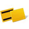 Durable 175604 Buste con Bande Magnetiche, A6 Orizzontale, Confezione da 50 Pezzi, Giallo