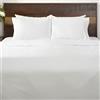 Deco Mex Biancheria da letto in cotone 300 fili, bianco, 200 x 220 cm