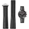 FOUUA Cinturino per Orologio 22mm per TAG Heuer Leather Cinturino per Orologio in Vera Pelle con Cinturino nero Blu per TAG Heuer Carrera Aquarace Serie Monaco