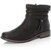 Rieker Donna Stivaletti Z4953, Signora Bottini,Boots,Stivaletti,Stivaletto,Piatto,Nero (Schwarz / 00),41 EU / 7.5 UK