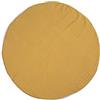 LÄSSIG Coperta per gattonare e giocare in mussola di cotone biologico lavabile Tappeto da Coccole a Cuscino Rotondo/Seat Cushion Muslin giallo senape
