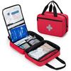 CURMIO Piccola Kit di Pronto Soccorso, Cassetta Pronto Soccorso di traumatologia di emergenza per escursioni, campeggio, auto, viaggi, casa e all'aperto, SOLO BORSA, Rosso