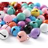 HERZWILD Campanelle metallo 100pz Piccole Campanelle Colorati Decorazioni Campanellini per Decorazioni Natalizie Fai-da-Te Ghirlande Collari per Gatti Decorazione di Festa（14 mm)