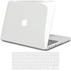 TECOOL Cover compatibile con MacBook Pro 13 Pollici Retina 2015 2014 2013 fine 2012 (A1502 A1425), Custodia Rigida Protettiva Sottile in Plastica Superficie Lucida e Copritastiera UE, Trasparente