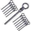 EFUTURETIME 12 x Golfari Bullone a Occhiello M8 x 80 mm, Bulloni di Vite Metriche in Accaio Inox 304, Vite a Occhiello con Dado ad Anello