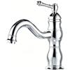 kisimixer Rubinetto Bagno Lavabo Ottone Antico, Miscelatore Lavabo Rubinetto Girevole a 360°, Rubinetto Bagno Monocomando per lavabo e Cucina,Calda e Fredda del Rubinetto (Antico Cromo)