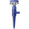 TATAY Irrigatore rotante Tatay Top Line con picchetto, 25l, min, 135 m2, connettore universale, protezione solare, facile installazione, blu. Misure 8 x 6,6 x 21,5 cm.