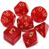Creebuy Dungeon and Dragons, D&D, Pathfinder, MTG, gioco di ruolo, 7 pezzi, colore: rosso