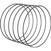 Worown 6 Pezzi Anelli in Metallo Nero da 25 cm, Cerchi Floreali in Metallo, Cercho per Realizzare Ghirlande Nuziali e Decorazioni