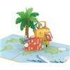 papercrush® Pop-up biglietto Buon Viaggio - Biglietto d'auguri compleanno 3D per vacanze al mare, luna di miele o viaggio sorpresa - Buono regalo per biglietti aereo per viaggiatori (uomo e donna)