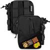 TACTICAL_GEEK TACTICAL GEEK Block E4.0 Marsupio Compatto EDC, Organizzatore di Tasche Utilità con Cordino Elastico, Pochette per Attrezzi con Cerniere Nylon Bidirezionali, Organizzazione Multiuso Gadget, Nero