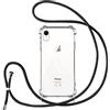 Vauki Cover con Cordino per iPhone XR,Custodia on Laccio Collana Tracolla Trasparente Silicone TPU+PC Bumper Back Antigraffio Proteggere Case Corda per iPhone XR