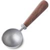 Easyworkz Cucchiaino da caffè retrò in acciaio inox con manico in noce nera, 10 g - Cucchiaio dosatore (vintage)