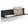byde Helke - Mensola da Parete, 44 x 9 x 9 cm, 5 Ganci e Porta Cavi, In Lamiera di Acciaio Verniciato a Polvere, Organizer per Chiavi e Lettere per Ingresso, Corridoio, Cucina, Ufficio, Colore Nero