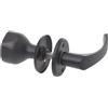 Aqbau® Maniglie per porta con pomello girevole | Pomello | Pomello | Pomello | Set completo con bulloni e viti (nero)