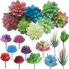 Cayway 20 pz succulente artificiale piante grasse multicolore falsa pianta succulenta piante succulente artificiali per la casa interna fata giardino decorazioni