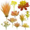 Cayway 10 Pz Succulente Piante Artificiali Giallo Piante Grasse Finte Decorative Uncotted Faux Flower Succulente per Parete DIY Home Decor