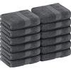 Utopia Towels - 12 Set di Asciugamani per Il Viso Premium (30 x 30 CM), Panni Altamente Assorbenti e Morbidi per Bagno, Spa e Palestra Lavette salvietta (Grigio)
