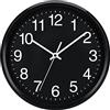 Plumeet 25cm Orologio da Muro, Silenzioso con Numero Grandi E Graziosi e Movimento Digitale Senza Ticchettio, Orologi da Parete Design Moderno Ottimo per la Camera da Letto e la Cucina (Nero)