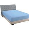 JENNY SESAL Lenzuolo sotto con angoli -tinta unita- 100% COTONE MADE IN ITALY- letto matrimoniale, singolo e una piazza e mezza- ampia scelta di colori e taglie (Azzurro, Una piazza e mezza)