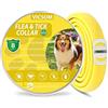 VICSOM Collare Antiparassitario per Cani, Collare Antipulci Cane, Collari Antiparassitari per Cani e Zecche Regolabile Impermeabile, 8 Mesi di Protezione per Cani di Piccola Taglia, Medio e Grande Giallo
