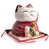 lachineuse Maneki Neko Gatto - Portafortuna Giapponese - Statua per Gatto in Porcellana - Oggetto Decorativo Kawaii - Gatto Giapponese Decorazione Asiatica - Felicità, Gioia, Fortuna