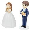 Mopec figura Comunione Bambino Tuta e Bibbia, Poliresina, Blu navy, 6.5 x 6.5 x 17 cm & figura Comunione Ragazza Abito e corona fiori, Poliresina, bianco, 9.5 x 10.5 x 16.5 cm