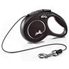 FLEXI GUINZAGLIO FLEXI NEW CLASSIC TG XS CON CORDA 3 MT NERO