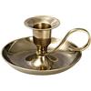 NKlaus portacandele a mano in ottone classico dorato anticato altezza 5cm per candele fino a Ø2cm portacandele 10891