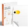 OFITURIA - Etiqueta Adhesiva Blanca (A4) Papel de Pegatina para Imprimir Pack 100 Folios con Papel Adhesivo Permanente y Fácil Despegue (100 Hojas, A5)