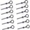 EFUTURETIME 12 x Golfari Bullone a Occhiello M6 x 60 mm, Bulloni di Vite Metriche in Accaio Inox 304, Vite a Occhiello con Dado ad Anello