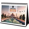 Finocam - Calendario 2023 Immagini da tavolo per scrivere Gennaio 2023 - Dicembre 2023 (12 mesi) Maraviglie del mondo catalano