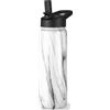 Milu Borraccia Termica Acciaio Inox - 500ml, 750ml, 1000ml (+3 coperchi) - Bottiglia Acqua Termos Senza BPA, Isolato Sottovuoto, A Prova di Perdite Anche per Acido Carbonico (Marmo, 750ml)