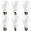 DiCUNO Lampadina LED E27, 9W equivalente a 60W alogena, Bianco freddo 5000K, 806lm, CRI 90, Non dimmerabile, Lampadina LED standard base E27 per illuminazione domestica, 6 Pezzi