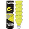 Talbot-Torro Schildkröt Talbot-Torro Talbot-Torro Volani da Badminton Tech 350, Lattina 6 Pezzi, Nilon, Bianco, velocità: Blu/Media