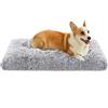 Feandrea Cuccia per Cani, Tappetino per Animali di Peluche Morbida, 95 x 60 cm, Imbottitura Soffice, Lavabile in Lavatrice, Cuscino per Cani Multiuso, Grigio Ombré PGW202G01
