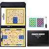 RoseFlower Lavagna Tattica Basket, RoseFlower Cartella Tattica Magnetica per Allenatore di Basket, Basket Allenatore di Board Cartellina Tattica Basketball Coach Board Lavagnetta Strategie con Penna, Magneti