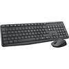 Logitech MK235 Kit Mouse e tastiera, Layout QWERTZ, Nero