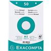 Exacompta 12608E Cartoncini Bristol, 14x21 cm, Bianco