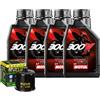 Motul Kit Tagliando Olio Motul 300V 15W50 + Filtro Per Kymco ATV 400 MXU ATV 2008>2012