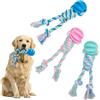 Nobleza - Corda Giocattolo per Cani in 100% Cotone, benefica per la Salute mentale del Cane , Salute Dentale e Pulizia dei Denti , Miglior Regalo per Tutti i Tipi di Cani (Rosa, Blu e Viola)- 25cm