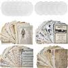 Mayplous 4 pacchi di carta con motivi vintage Carta per scrapbooking Carta decorativa Carta per decoupage su un lato 100 disegni per la creazione di biglietti Collage di artigianato Confezione regalo (Magic)