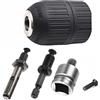 Secwell Mandrino Autoserrante 2-13mm con Codolo Esagonale Mandrino Trapano Autoserrante custodia in plastica 1/2-20UNF Chiusura Rapida con Adattatore